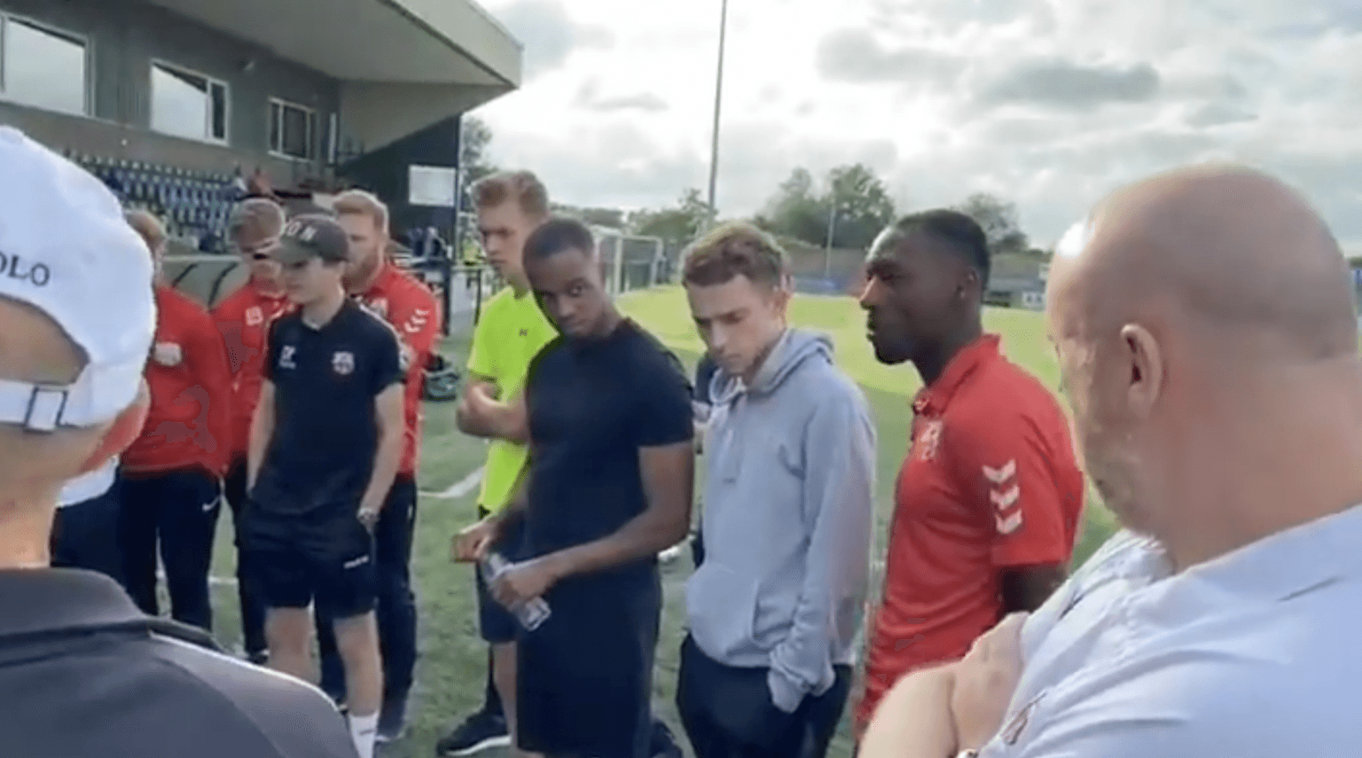 Emotional moment footballer comes out to his teammates