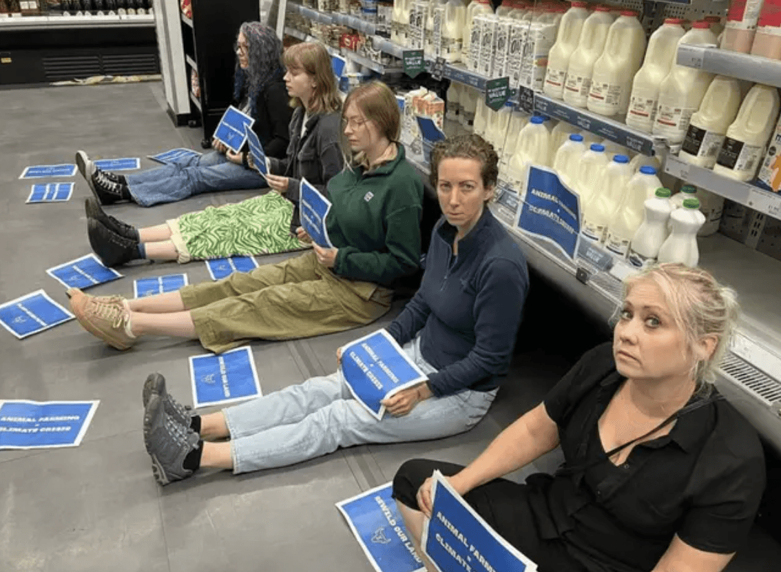 Vegans block access for customers wanting milk in four UK cities