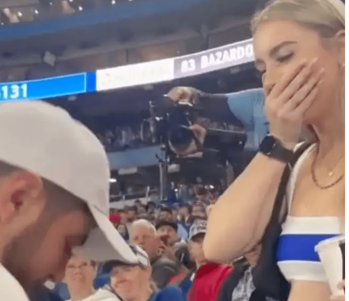 Man slapped after proposing with gummy ring at Major League Baseball game