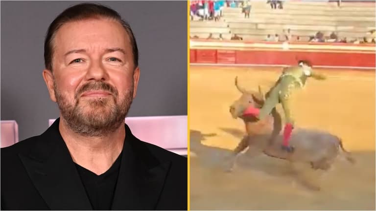 Ricky Gervais calls bullfighter gored in the rectum a c**t Ricky Gervais calls bullfighter gored in the rectum a c**t