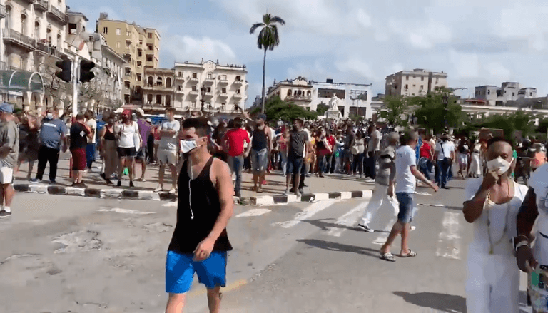 Protests take place across Cuba as the country faces shortages of COVID-19 vaccines Protests take place across Cuba as the country faces shortages of COVID-19 vaccines