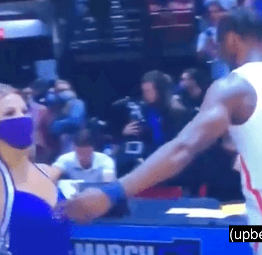 Viral video divides internet after basketball player appears to touch cheerleader’s chest