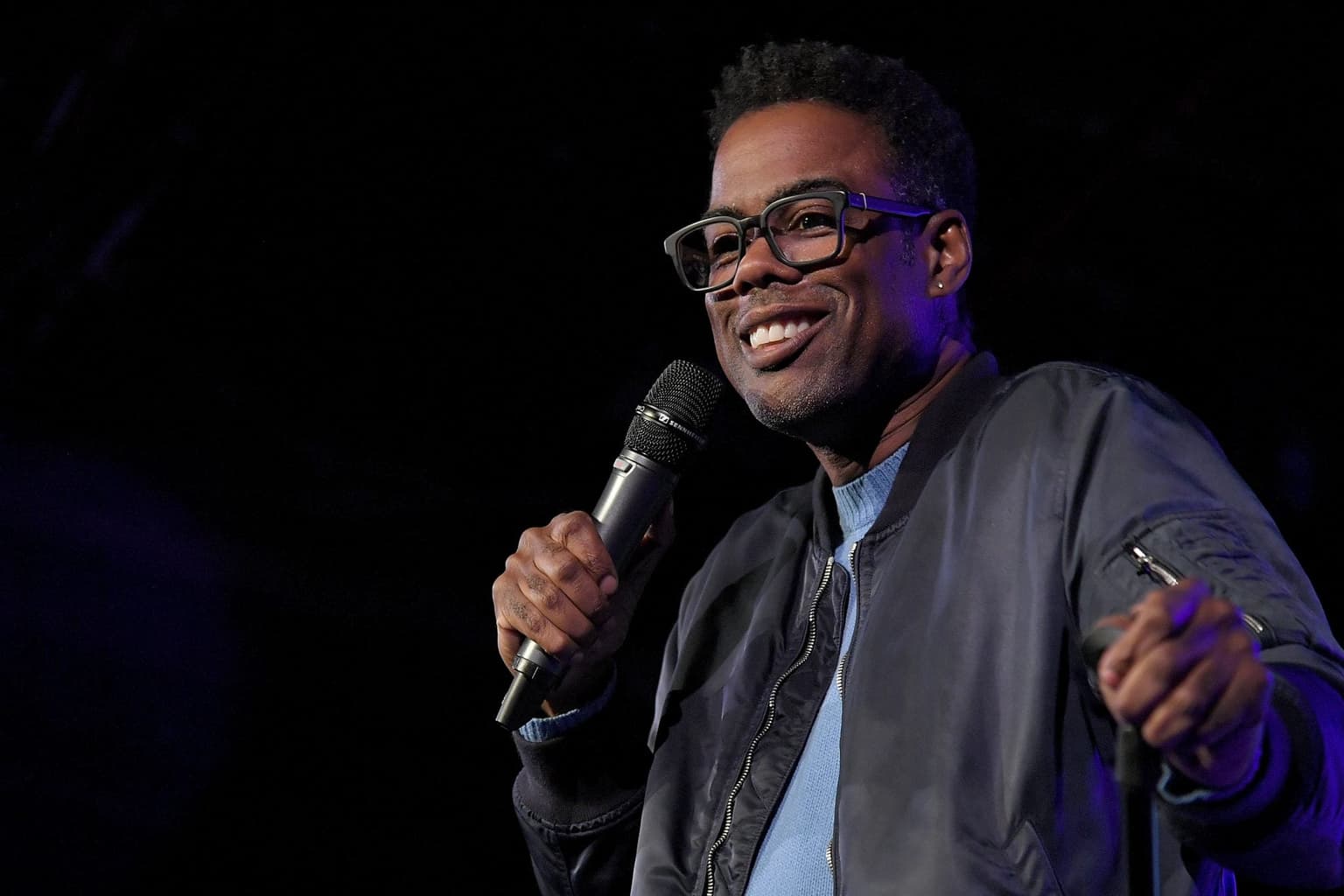 Chris Rock makes Will Smith joke moments after fan attacks Dave Chappelle during stand-up