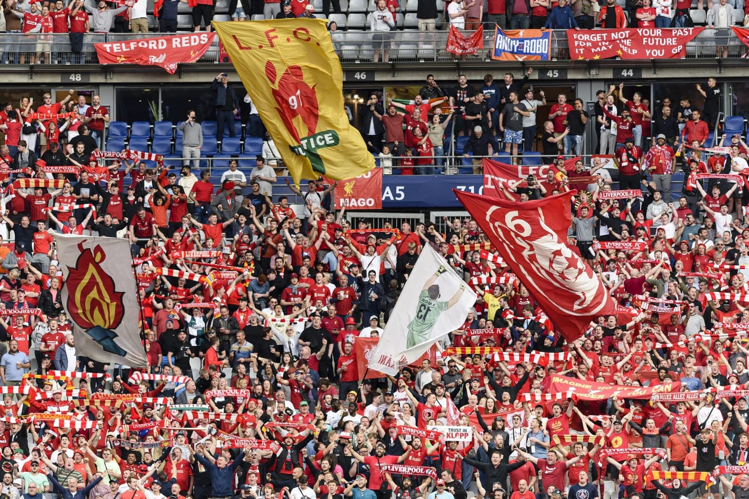 Merseyside police defend ‘exemplary’ Liverpool fans tear gassed by French police