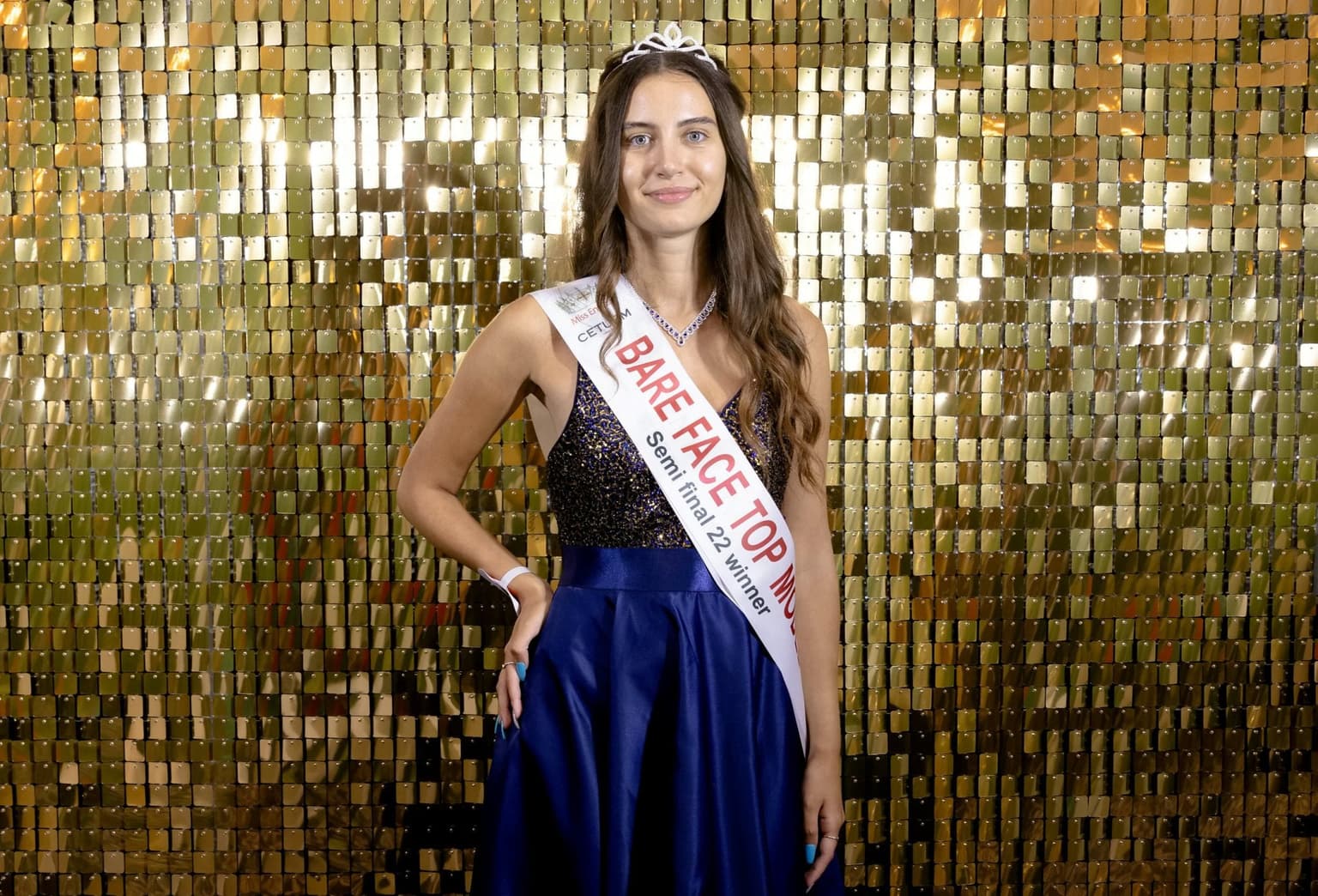 Miss England contestant becomes first in pageant’s 94-year history to compete makeup free