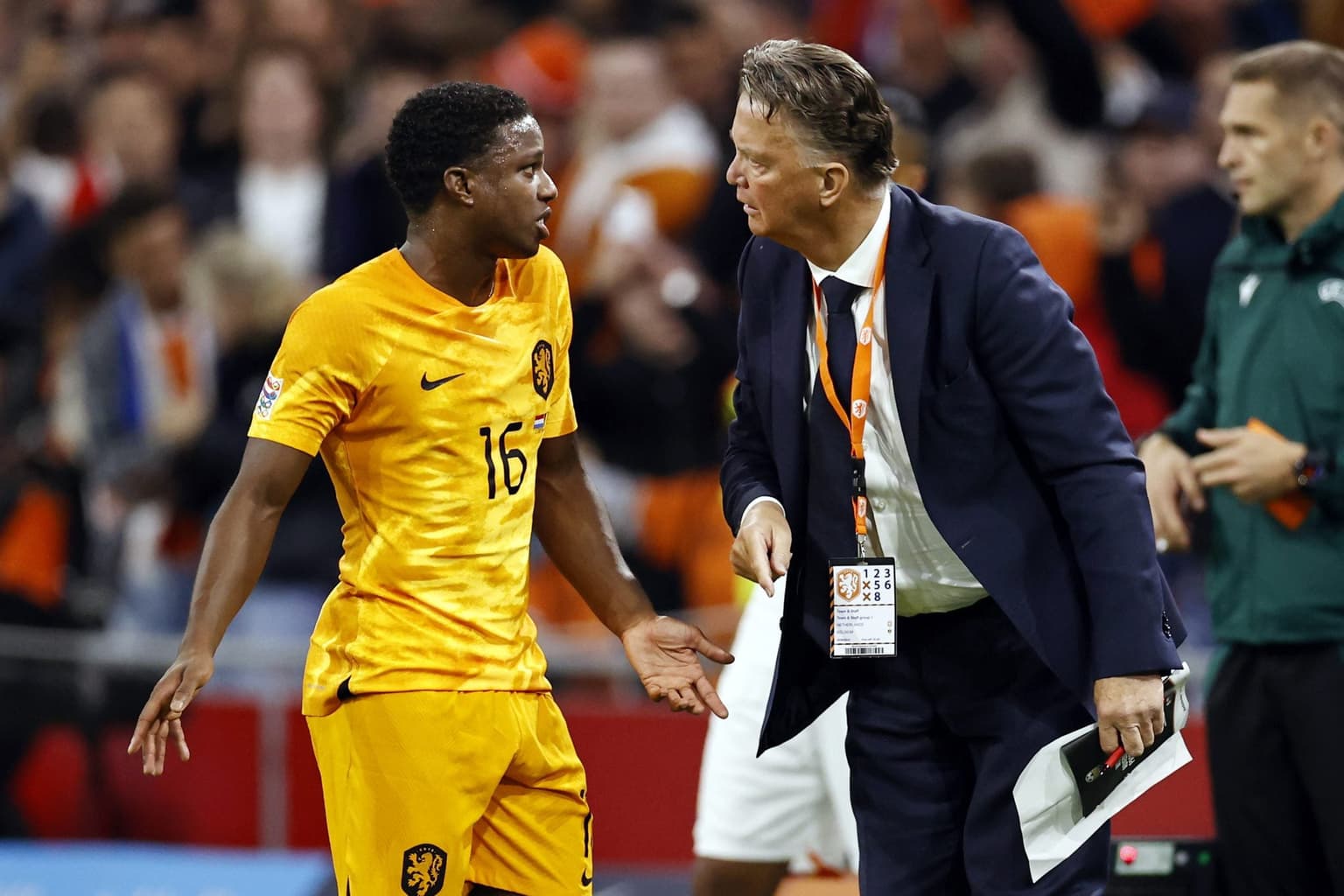 Tyrell Malacia says he ‘didn’t agree’ with Louis van Gaal after touchline row