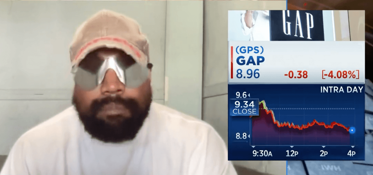 Kanye explains why he’s terminating Gap partnership as stock crashes in the background
