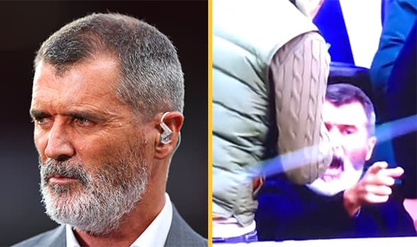 Grumpy Roy Keane unimpressed by fan interrupting him at NFL London