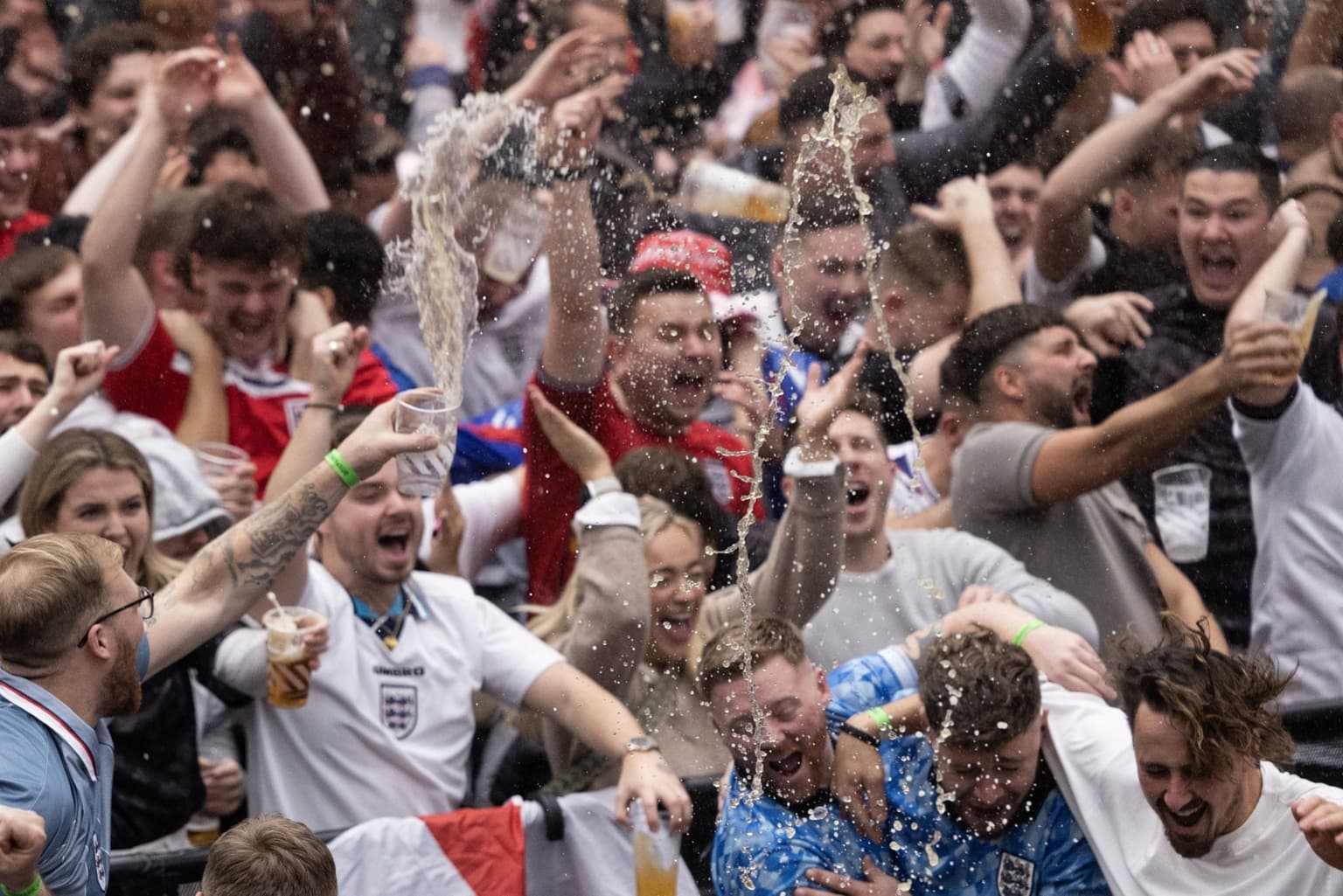 England fans throwing beer in celebration ‘could face assault charges’