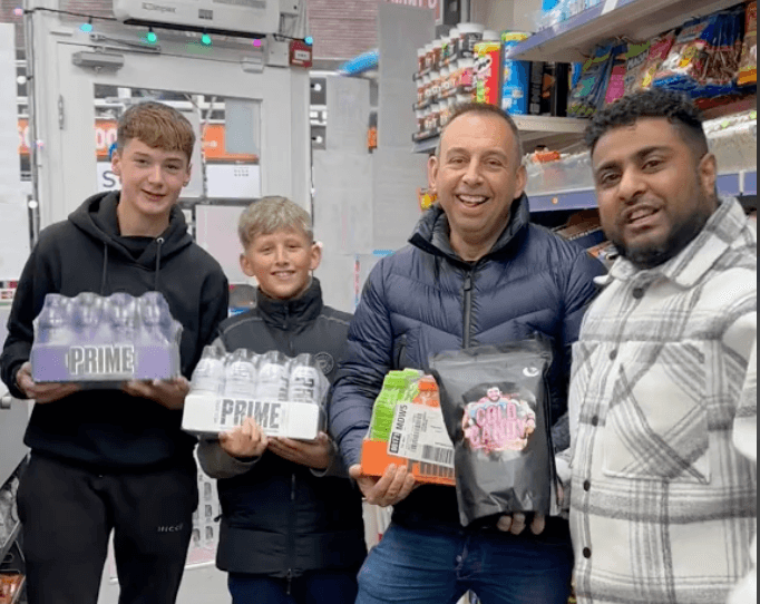 Dad spends £1k on Prime energy drink as Xmas presents for his kids