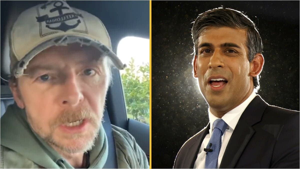 Simon Pegg labels Rishi Sunak an ‘unelected p***k’ in impassioned ‘f**k the Tories’ social media plea