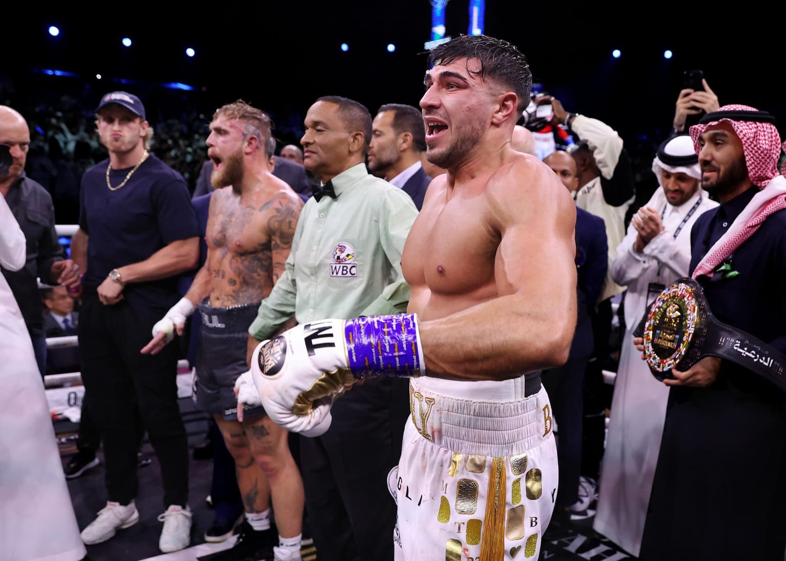 Tommy Fury breaks down in tears after beating Jake Paul and dedicates victory to baby Bambi