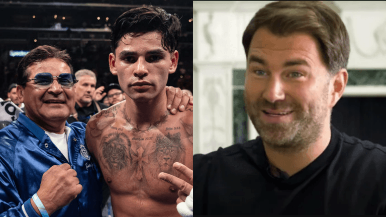 Eddie Hearn and Ryan Garcia’s father clash after Devin Haney defeat Eddie Hearn and Ryan Garcia’s father clash after Devin Haney defeat