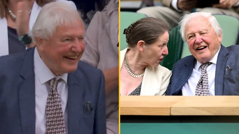Sir David Attenborough receives standing ovation as he arrives at Wimbledon Centre Court Sir David Attenborough receives standing ovation as he arrives at Wimbledon Centre Court
