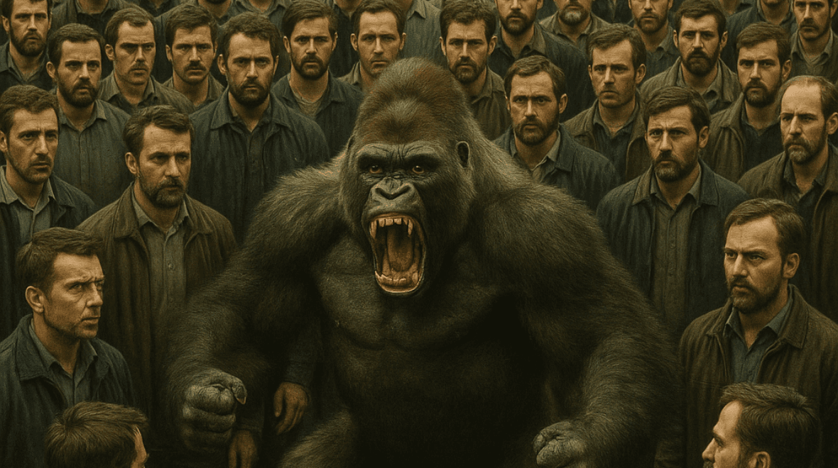 Wildlife expert finally answers debate of whether 100 men could defeat a gorilla