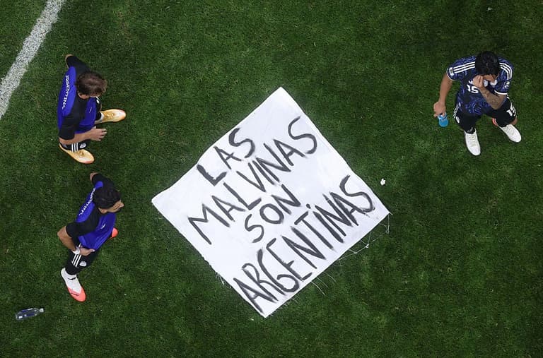FIFA responds after Argentina’s Falklands flag stunt following semi final win FIFA responds after Argentina’s Falklands flag stunt following semi final win