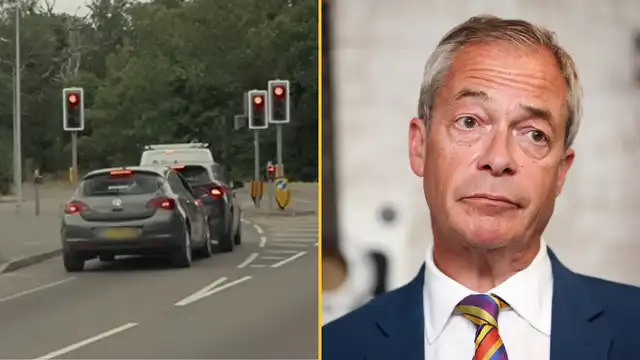 Woman shouts abuse at Nigel Farage before crashing car in bizarre viral video Woman shouts abuse at Nigel Farage before crashing car in bizarre viral video