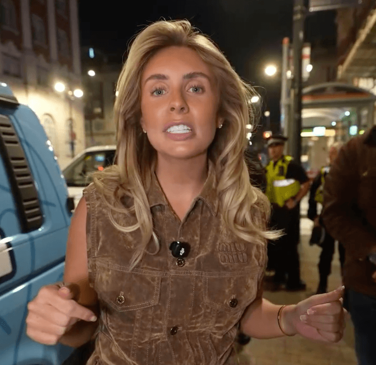 Bonnie Blue criticises police after six officers check her ‘Bang Bus’ Bonnie Blue criticises police after six officers check her ‘Bang Bus’