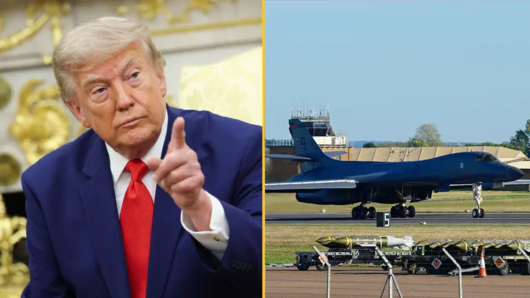 Trump says there were new ‘threats’ which led to US pulling bombers from RAF Fairford Trump says there were new ‘threats’ which led to US pulling bombers from RAF Fairford