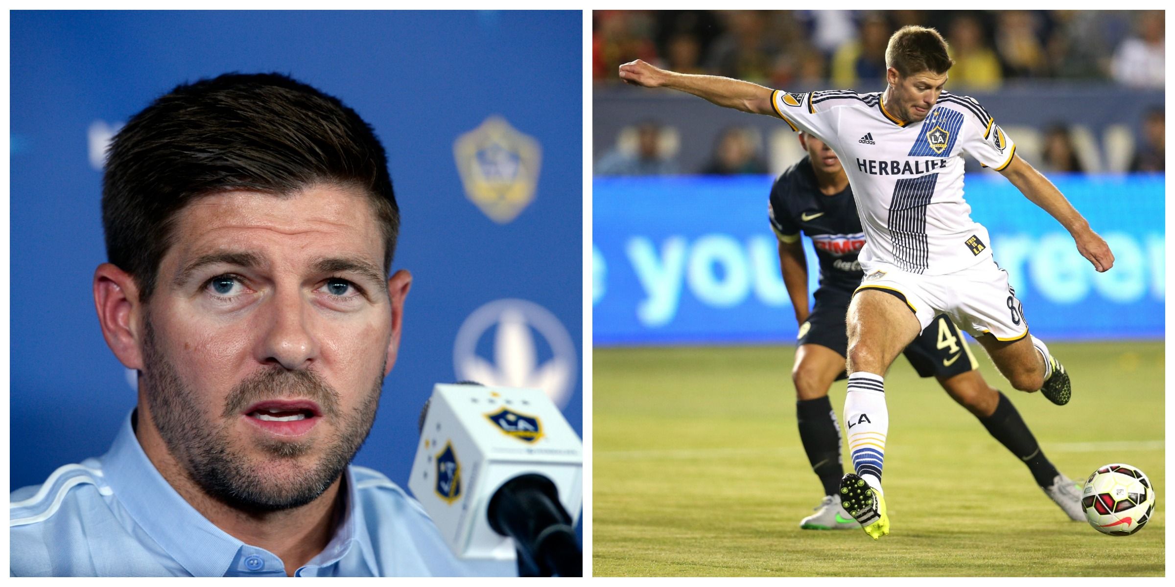 Steven Gerrard photographed wearing LA Galaxy kit - finally