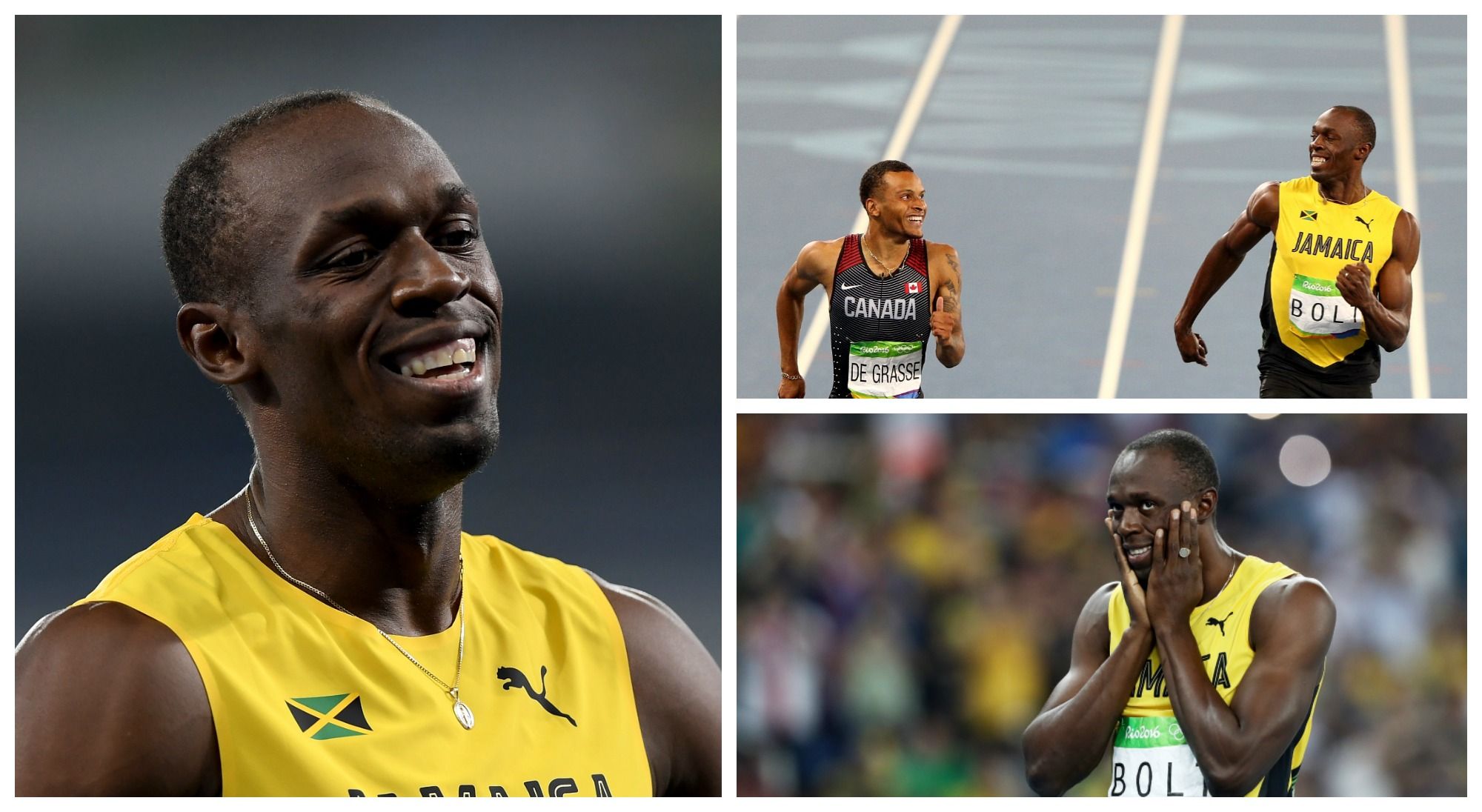 Usain Bolt and Andre DeGrasse couldn’t stop grinning at each other ...