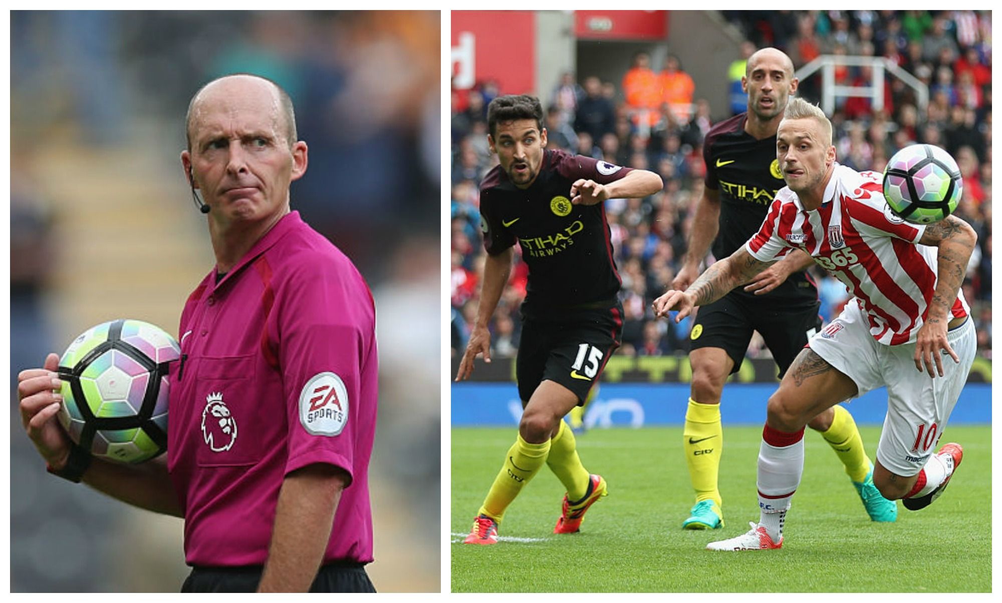 Mike Dean shows Stoke's official Twitter account why he's undeniably ...