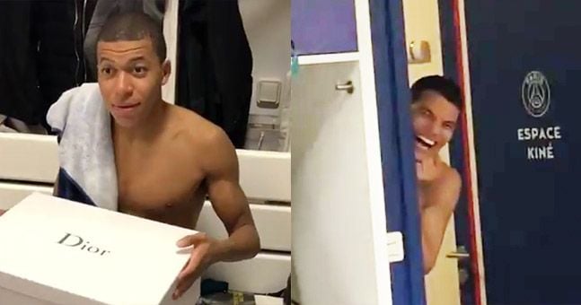 WATCH: PSG players tease Kylian Mbappe with special gift - JOE.co.uk