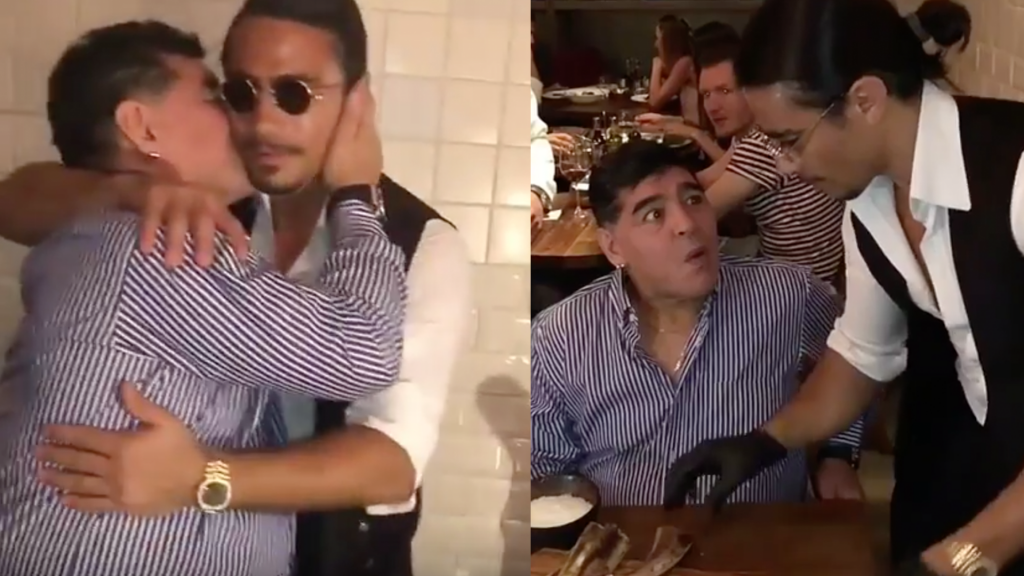 Diego Maradona met Salt Bae and they instantly fell in love - JOE.co.uk