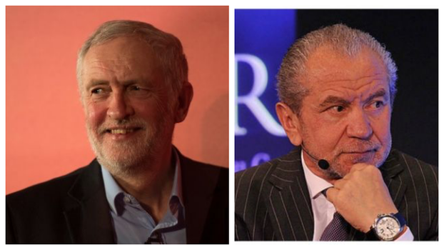 Lord Sugar Sparks Outrage By Tweeting Image Of Jeremy Corbyn With Adolf Hitler Uk 