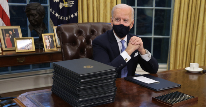 Joe Biden has removed a bust of Winston Churchill from the Oval Office