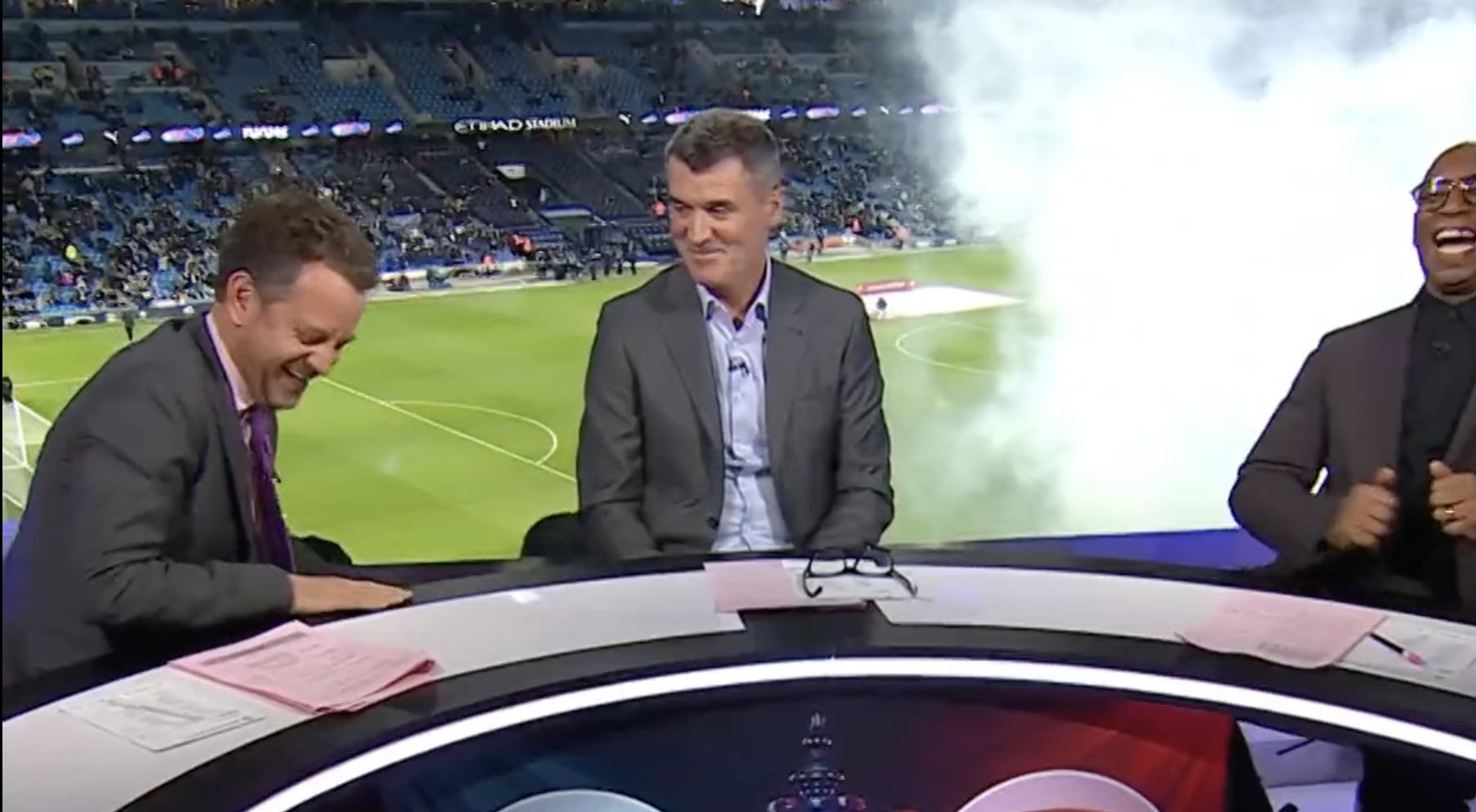 Roy Keane Leaves ITV Pundits In Stitches After Pep Guardiola's Pre ...