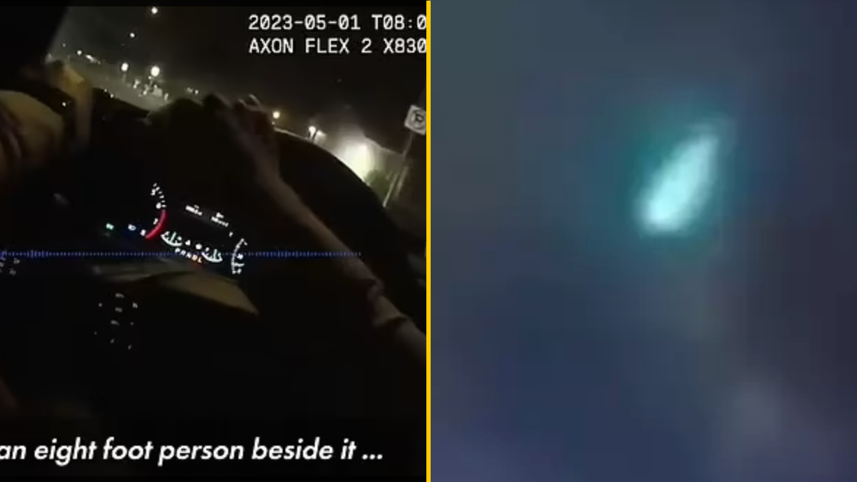 Police Bodycam Records UFO Crash Landing In A Las Vegas Backyard JOE   Aliens Eight Foot 