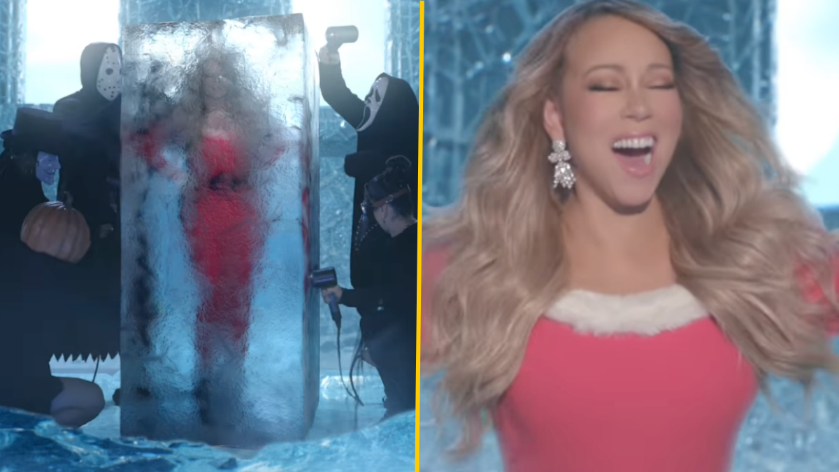 Mariah Carey thaws from giant ice block in annual pre-Christmas money ...