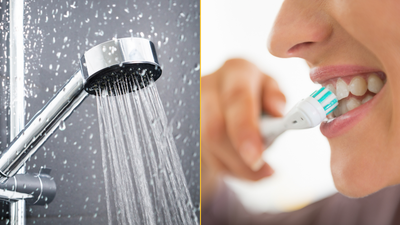 Dentist shares grim warning to people who brush their teeth in the shower